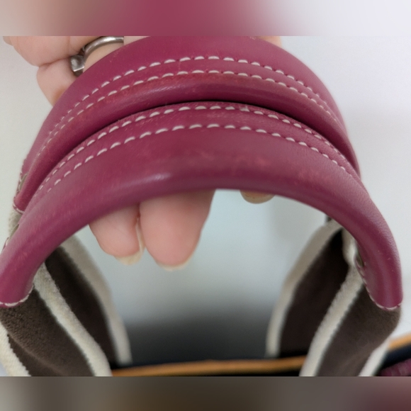 Coach Hampton Mini Blue Denim Small Tote Bag with pink detailing - Picture 5 of 9